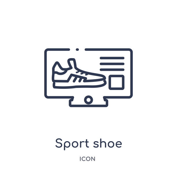 线性运动鞋图标从博主和影响者大纲收集。细线运动鞋矢量隔离在白色背景上。运动鞋潮流插画图片下载