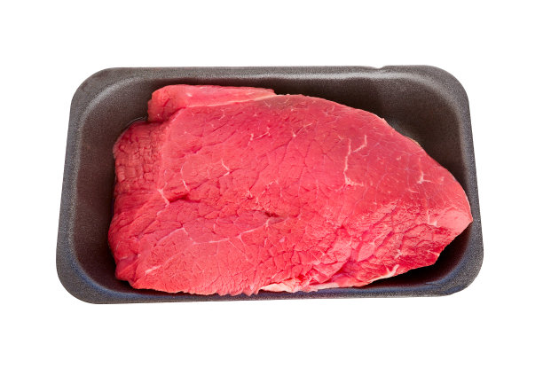 新鲜的生牛肉孤立在白色图片下载