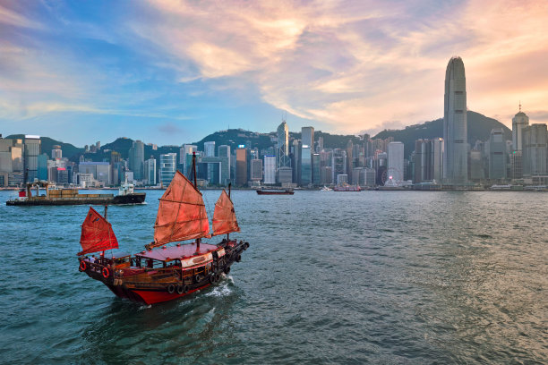 香港维多利亚港的船图片下载