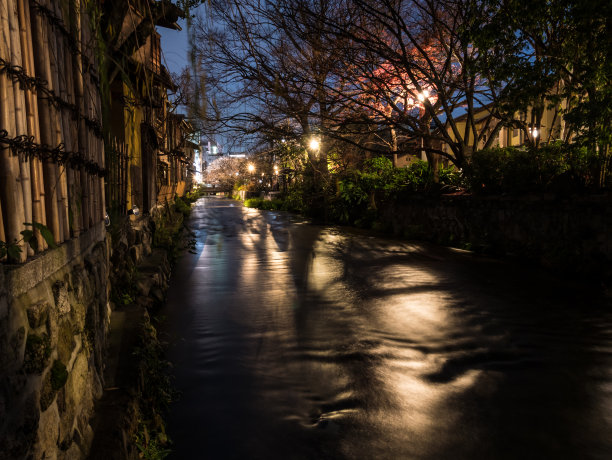晚上的锡安运河图片下载