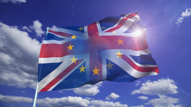 英国向欧盟国旗过渡图片下载