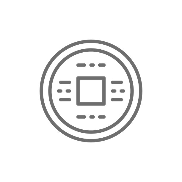 日本钱币，日元，风水钱币，护身符为好运线图标。图片下载