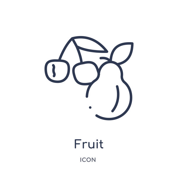 线性水果图标从农业种植和园艺轮廓收集。白色背景上分离的细线水果矢量。水果潮流插画图片下载
