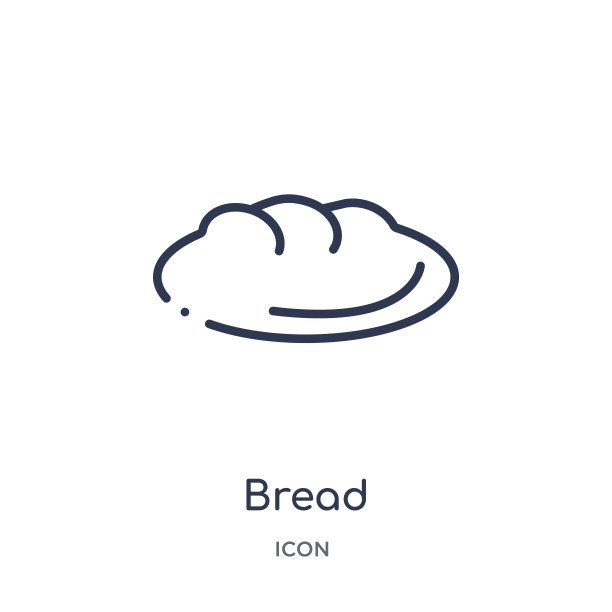 线性面包图标从农业耕作和园艺轮廓收集。细线面包矢量孤立在白色背景。面包时尚插图图片下载