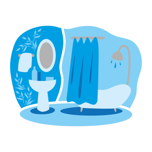 家用室内矢量图。浴室。和平和舒适图片下载