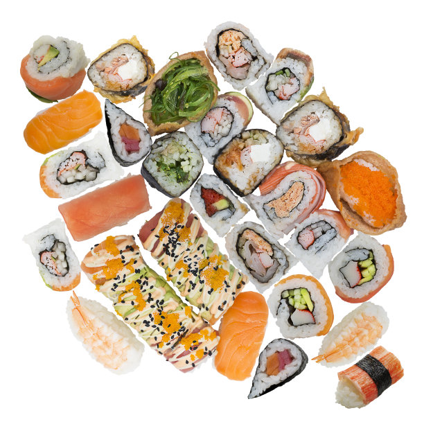 寿司卷孤立在白色背景上图片下载