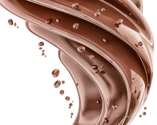 喷溅巧克力孤立抽象背景3d渲染图片下载