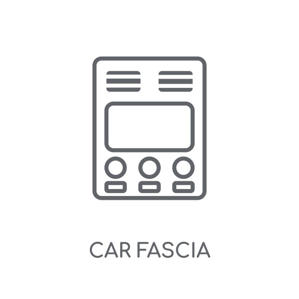 汽车筋膜(英国)线性图标。现代轮廓汽车筋膜(英国)标志概念上的白色背景从汽车零件收集图片下载