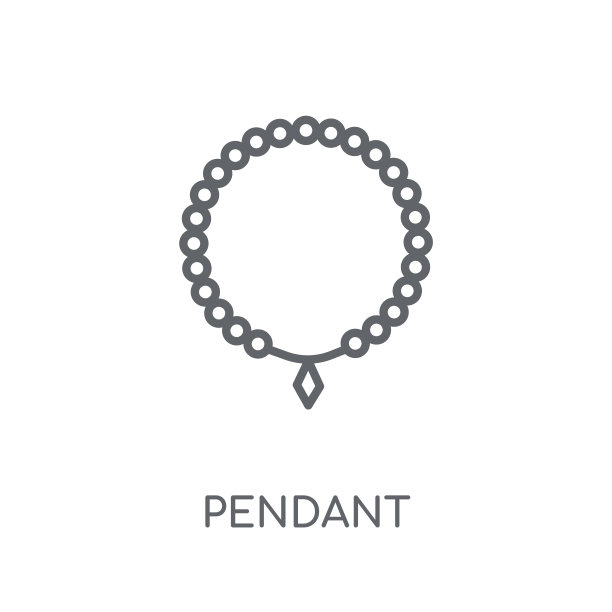 吊坠线性图标。现代轮廓吊坠标志概念上的白色背景从奢侈品系列图片下载