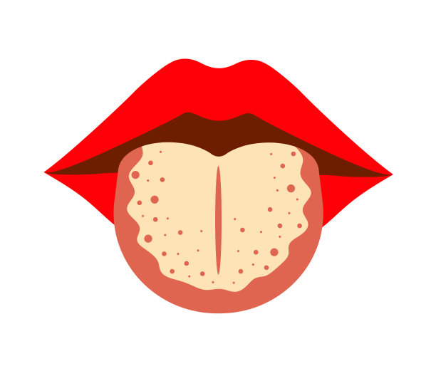 舌头变色图片下载