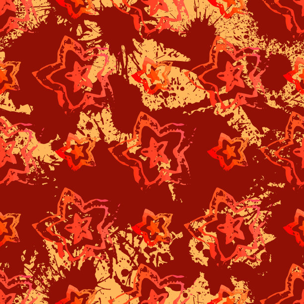 无缝模式与纹理花图片下载