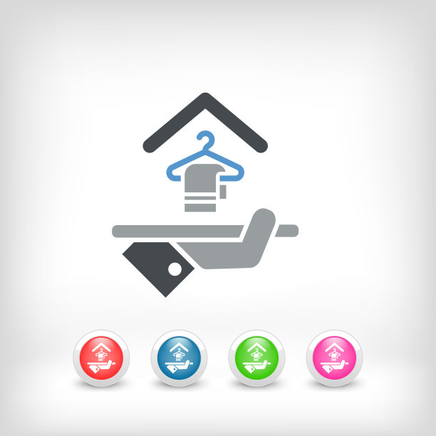 酒店的图标。房间服务。图片下载