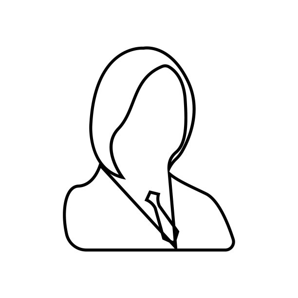 商业女性线条艺术图标-矢量。商业女孩头像头像图片线艺术图标图片下载