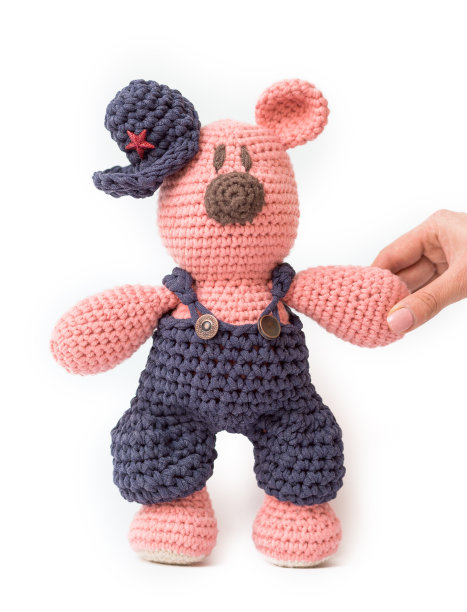 编织的玩具——一只小熊图片下载