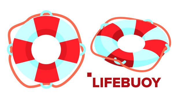 救生圈向量。经典的夏日海滩支持。独立平面卡通插图图片下载