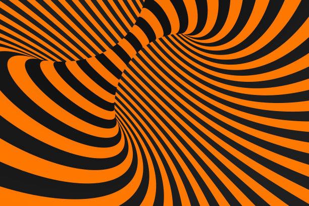 隧道光学3D错觉光栅插图。对比线的背景。催眠条纹点缀。几何图案。图片下载