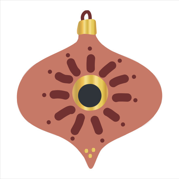 手绘圣诞装饰品。假期的设计。复古北欧风格。图片下载