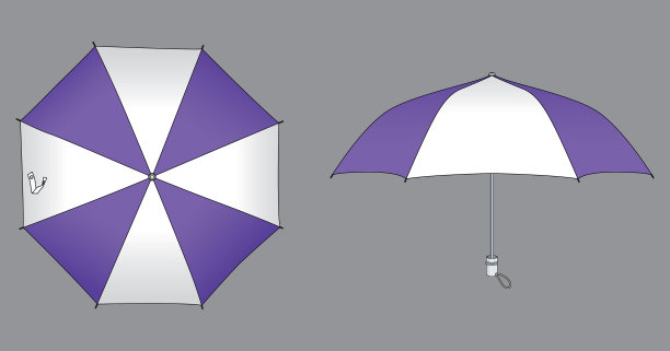 伞设计矢量模板图片下载