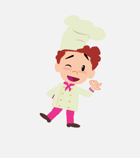 厨师用手做了个OK的手势。图片下载