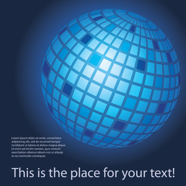 抽象蓝色地球仪设计布局图片下载