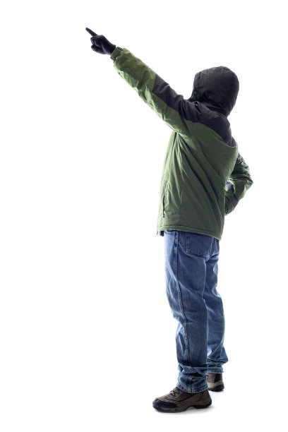 白色背景上的登山者或徒步旅行者图片下载