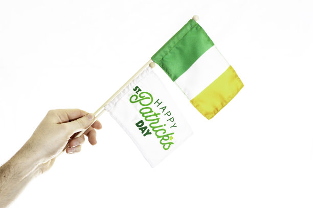 爱尔兰和圣帕特里克节快乐旗帜图片下载