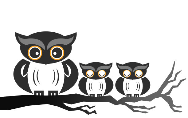 猫头鹰在树枝上图片下载