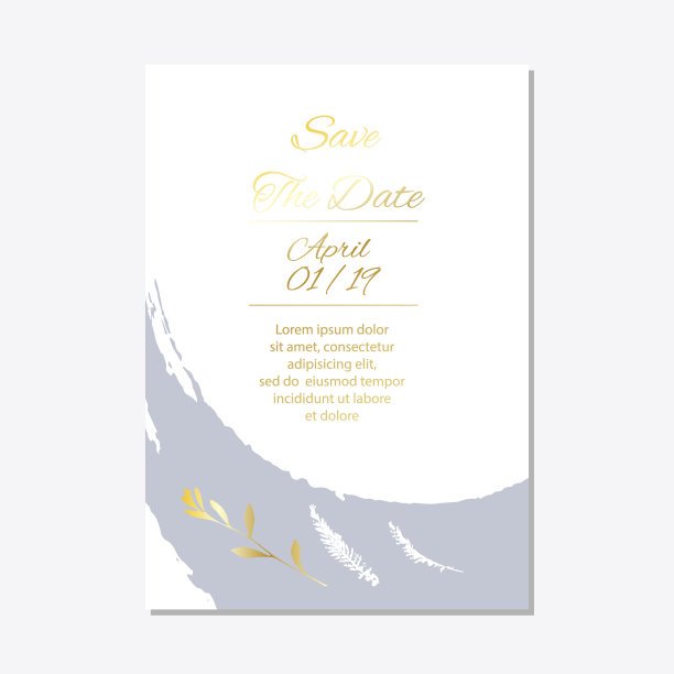 浪漫温柔的花卉设计的婚礼邀请图片下载