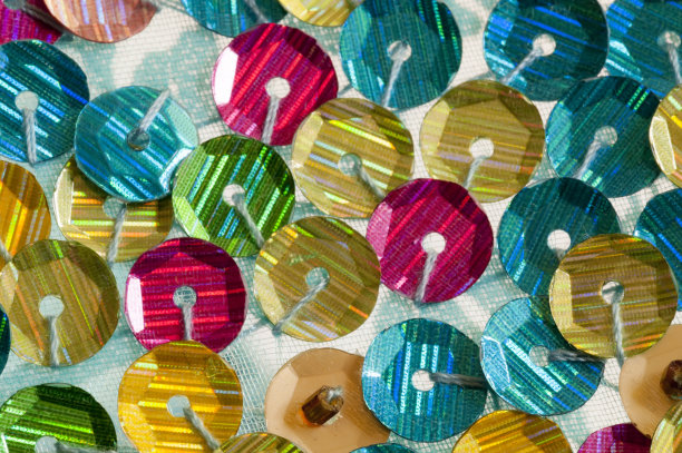 色彩鲜艳的亮片图片下载