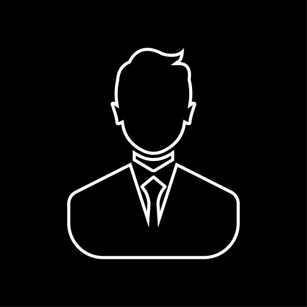 商人线性图标白矢量。商人头像头像图片线艺术图标图片下载