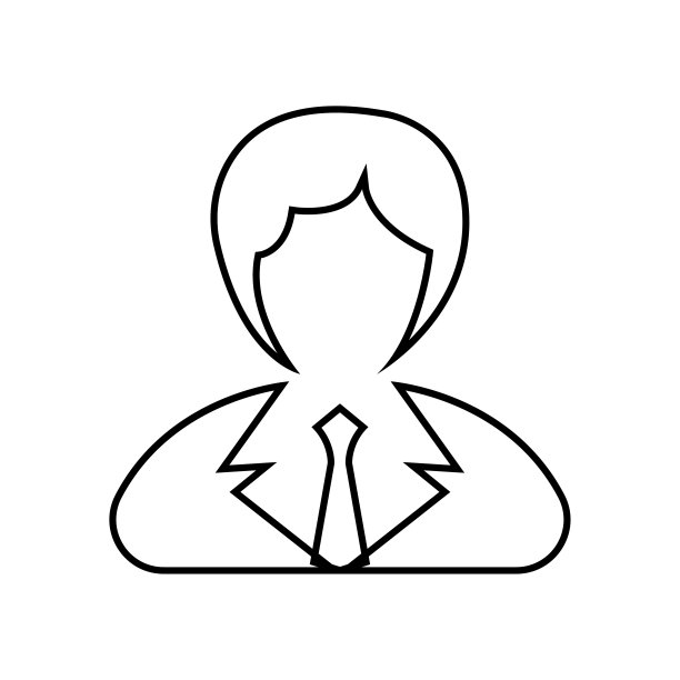 商业女性线条艺术图标-矢量。商业女孩头像头像图片线艺术图标图片下载