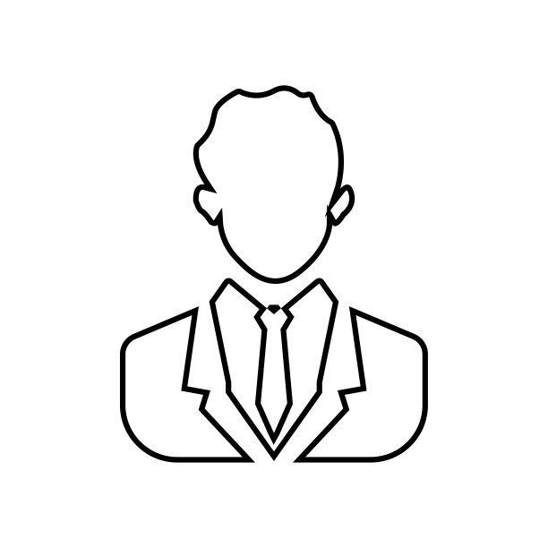 商人线性图标-矢量。商人头像头像图片线艺术图标图片下载