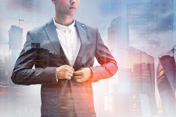 西装革履的商人，现代都市图片下载