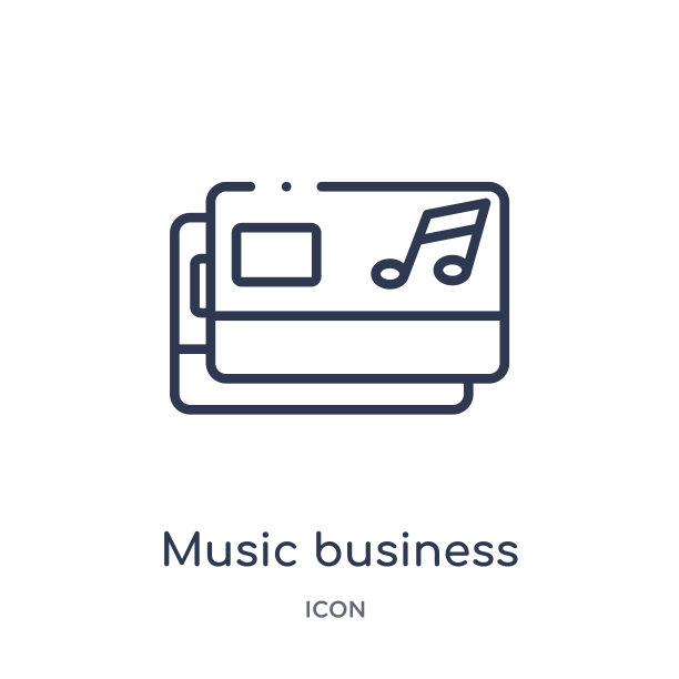 音乐名片线性图标图片下载