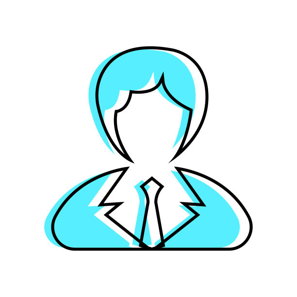 商业女性线性填充图标-矢量。商业女孩头像头像图片线艺术彩色图标图片下载