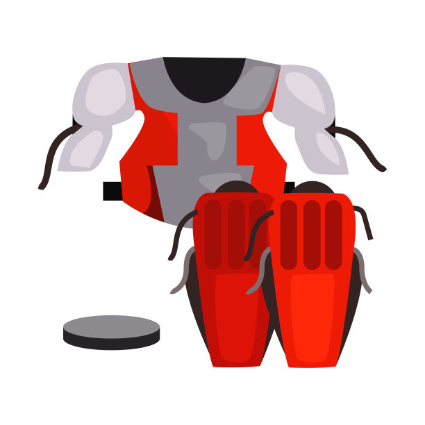 守门员胸护和护膝矢量图片下载