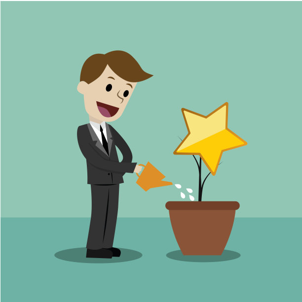 寻求成功增长的商人。图表成长和成功的概念。图片下载