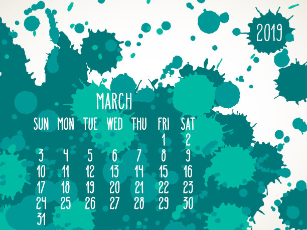 2019年3月漆月历图片下载