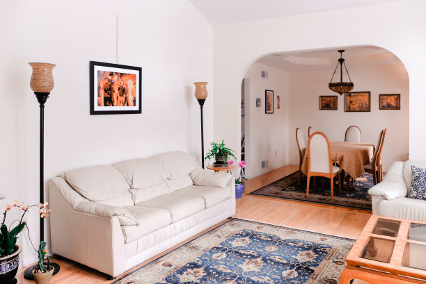 客厅和餐厅的景色图片下载