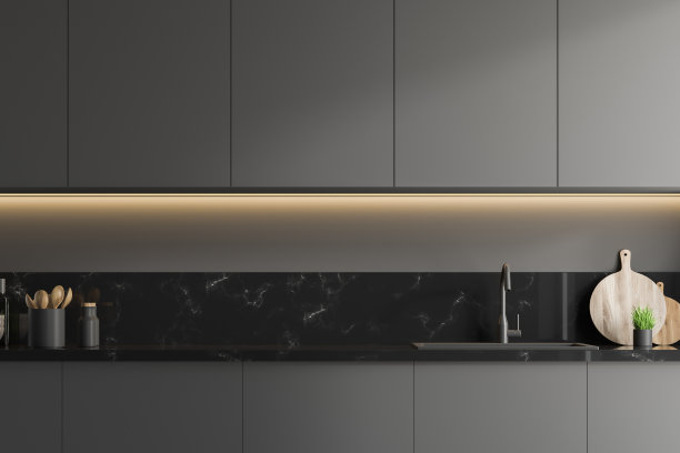 灰色的厨房台面图片下载