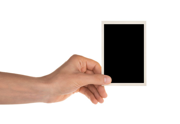 手持相框孤立在白色与剪辑路径图片下载