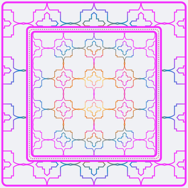 设计印刷。几何装饰的图案。矢量插图。为围巾，地毯，手帕设计印花的想法。彩虹的颜色图片下载