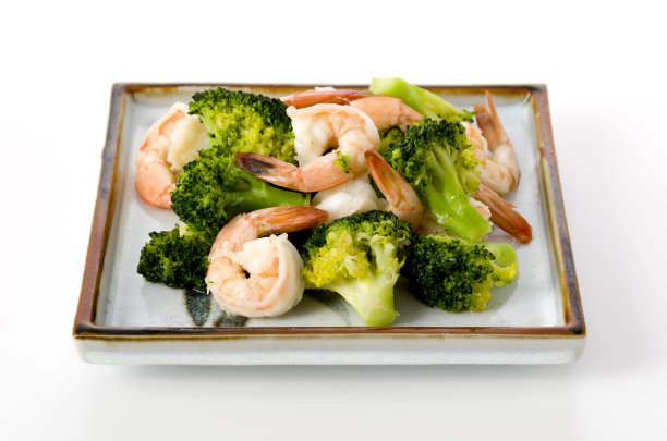 虾炒花椰菜图片下载