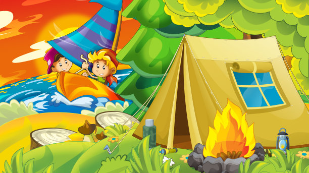 孩子们在海滩上玩耍，在海边或海边玩耍图片下载