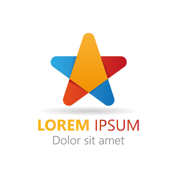 抽象时尚彩色星星图标元素Logo图片下载