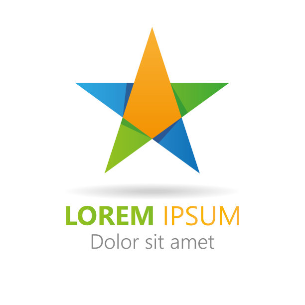 抽象时尚彩色星星图标元素Logo图片下载