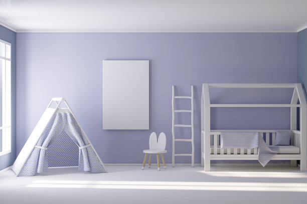 海报框架模型在儿童房图片下载