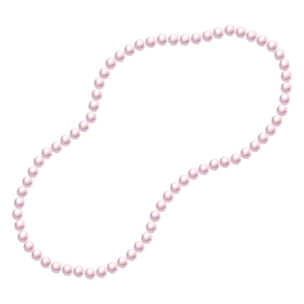 珍珠项链闪亮的天然海洋珍珠孤立在白色的背景。图片下载
