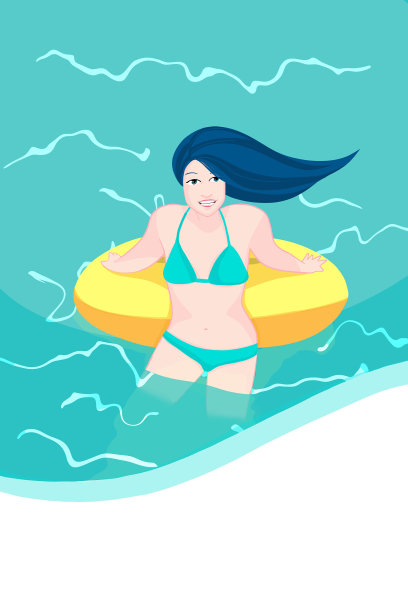 在大海里快乐图片下载