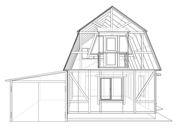 私人住宅草图。三维矢量渲染图片下载